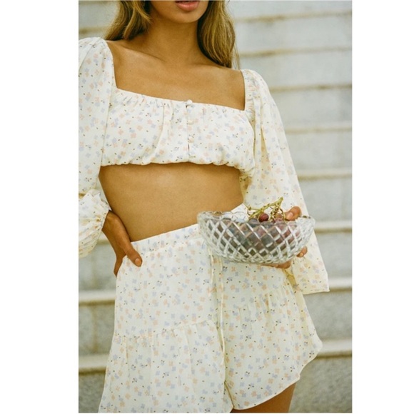 Sabo Skirt Cayenne Long Sleeve Yellow Floral Top size Medium NEW $58 - Picture 13 of 13